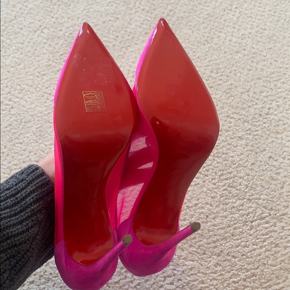 ❌SOLD❌Christian Louboutin Galativi Neon Suede Mesh - Picture 13 of 13